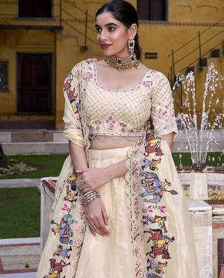 Raspberry Radiance Sequined & Thread Embroidered Chaniya Choli with Lace Detailing 3