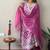 Pink angrakha Style Embroidered Anarkali Kurti Pant Dupatta Set