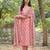 Pink Floral Print Kurti Pant Set
