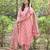 Pink Floral Print Kurti Pant Set