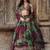 tantalizing green floral printed organza mehendi lehenga set choli with dupatta