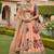 peach floral printed art silk lehenga set choli with dupatta with dupatta