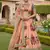 peach floral printed art silk lehenga set choli with dupatta with dupatta