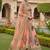 peach floral printed art silk lehenga set choli with dupatta with dupatta
