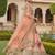 peach floral printed art silk lehenga set choli with dupatta with dupatta
