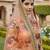 peach floral printed art silk lehenga set choli with dupatta with dupatta