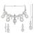 Traditional kundan & stone choker necklace jewellery with earrings & maang tikka set for women/girls (silver)