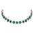 Silver plated traditional stone design necklace set with earrings & maang tika for women (silver green)