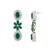 Silver plated traditional stone design necklace set with earrings & maang tika for women (silver green)