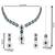 Silver plated elegant leaf motif necklace set with earrings & maang tika for women (ij402zmo)