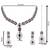 Silver plated elegant leaf motif necklace set with earrings & maang tika for women (ij402zwi)