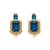 Gold plated classic square motif necklace set with earrings for women (ij404mo)