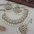 Gold plated traditional kundan & pearl drop choker necklace jewellery & dangle earrings set for women (k7289w)