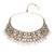 Gold plated traditional kundan & pearl drop choker necklace jewellery & dangle earrings set for women (k7289w)