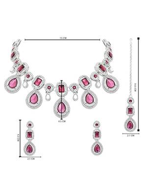Silver traditional kundan & stone choker necklace jewellery with earrings & maang tikka set for women 5