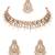 Gold plated traditional kundan pearl choker necklace with earrings & maang tikka for women (k7306w)