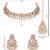 Gold plated traditional kundan pearl choker necklace with earrings & maang tikka for women (k7306w)