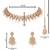 Gold plated traditional kundan pearl choker necklace with earrings & maang tikka for women (k7308w)