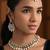 Gold plated traditional kundan pearl choker necklace with earrings & maang tikka jewellery set for women (k7309w)