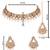 Gold plated traditional kundan pearl choker necklace with earrings & maang tikka jewellery set for women (k7309w)