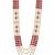 4 layered traditional gold plated dulha moti mala with beaded maharaja haar/groom necklace for men (maroon)