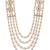 4 layered traditional gold plated dulha moti mala with beaded maharaja haar/groom necklace for men (white)
