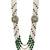 4 layered traditional gold plated dulha moti mala with beaded maharaja haar/groom necklace for men (green)