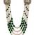 4 layered traditional gold plated dulha moti mala with beaded maharaja haar/groom necklace for men (green)