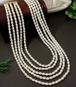 5 layered traditional gold plated dulha moti mala maharaja haar/groom necklace for men (mlp58w)