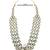3 layered traditional gold plated dulha kundan mala maharaja haar/groom necklace for men (mlp54g)
