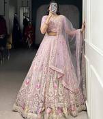 Grace in Every Thread Net Sequins & Embroidered Lehenga Choli