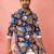 Men's blue rayon kurta - digital printed mid-length casual festive