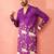 Men's purple digital print long kurta - rayon cutdana work festive wear