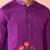 Men's purple digital print long kurta - rayon cutdana work festive wear