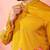 Men's mustard digital print long kurta - rayon cutdana work festive wear