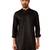 Men's black mid-length kurta - fine satin stone work festive wear