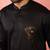 Men's Black kurta - fine satin stone work festive wear