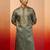 Men's mint green resham embroidered silk kurta - premium festive