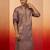 Men's lavender resham embroidered silk kurta - premium festive