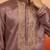 Men's lavender resham embroidered silk kurta - premium festive