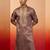 Men's lavender resham embroidered silk kurta - premium festive