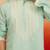 Men's mint green embroidered silk kurta - festive traditional