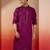 Men's Pink embroidered silk kurta - festive traditional wear