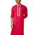Men's pink hand embroidered silk kurta - premium festive wear