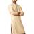 Men cream royal blue silk jacquard kurta - premium zari embroidered wedding wear