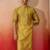 Men yellow silk jacquard kurta - premium floral wedding festive traditional wear