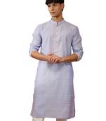 Men hawa silk jacquard kurta - premium floral pattern wedding traditional wear