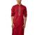 Men maroon silk jacquard kurta - premium floral pattern wedding festive wear