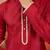 Men maroon silk jacquard kurta - premium floral pattern wedding festive wear