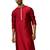 Men maroon silk anmol jacquard kurta - premium ethnic motif royal festive wear